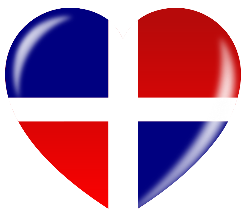 Corazón Dominicano - Bandera Dominicana