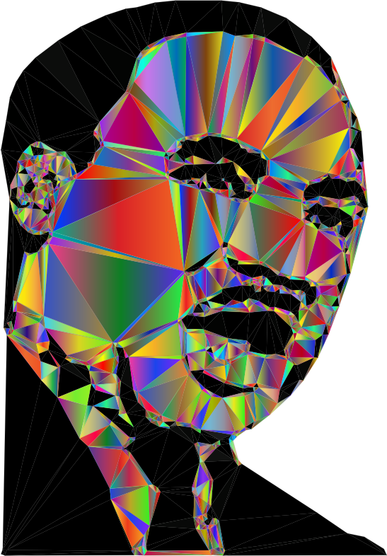 Martin Luther King Jr Low Poly Polyprismatic