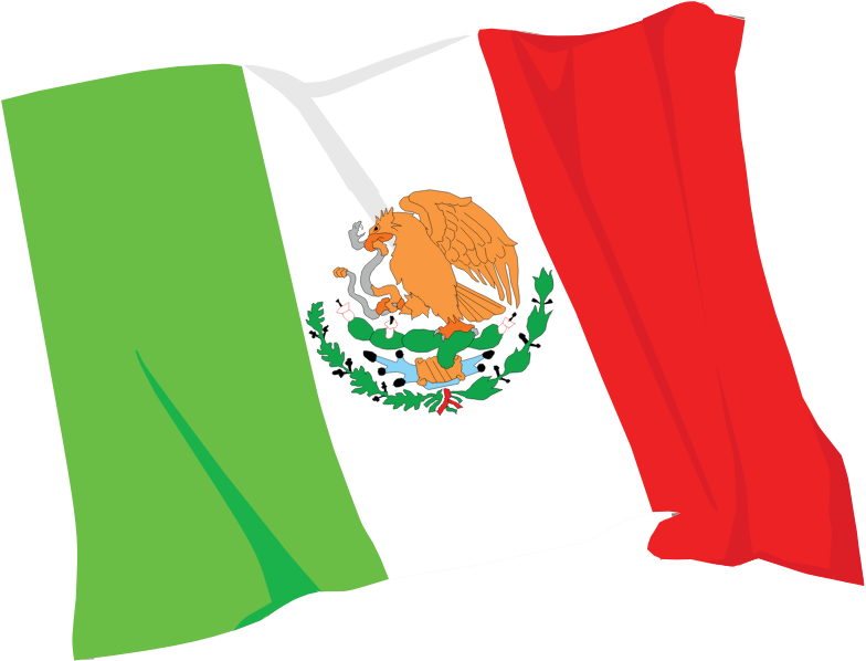 Mexico Flag In The Wind