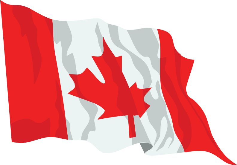 Canada Flag In The Wind