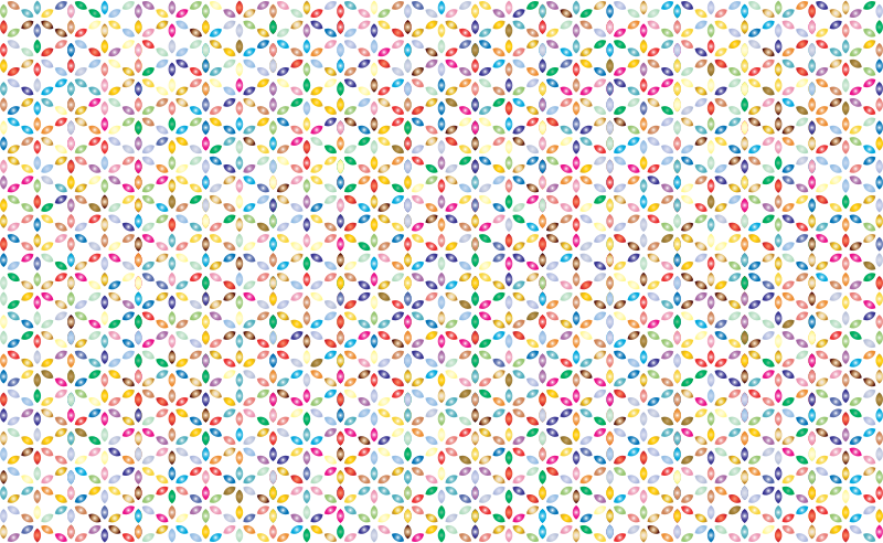 Simple Hexagonal Ellipsoids Pattern Prismatic No BG