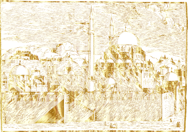 Medieval Mosque Gold No BG
