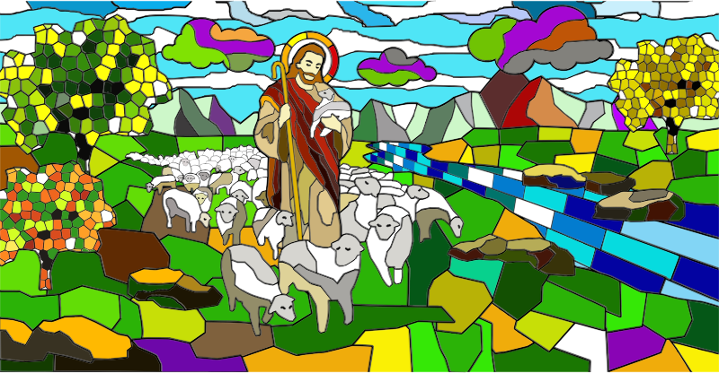 Jesus And His Flock By phk4412