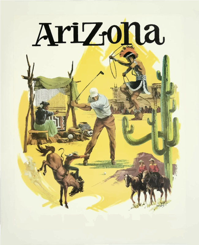 Retro Travel Arizona Poster