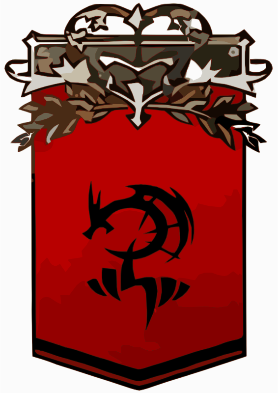 Black and Red Dragon Crest