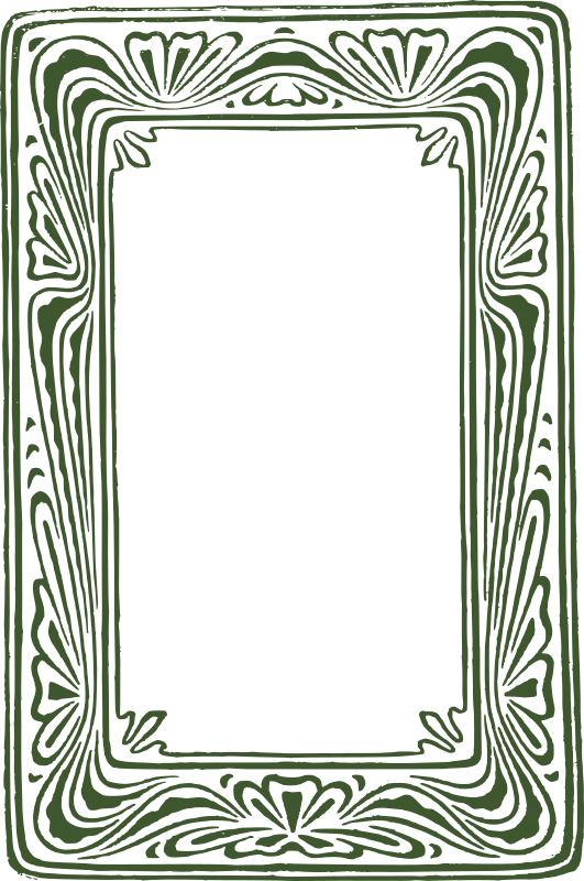 Green Rough Curly Frame
