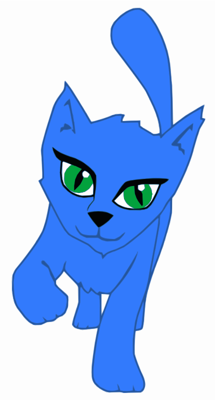 Blue Cartoon Cat