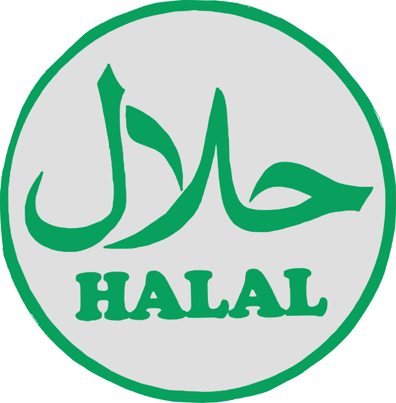 Restaurant Displaying Halal Food Sticker