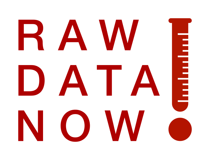 RAW DATA NOW Thermometer Test Tube Logotype