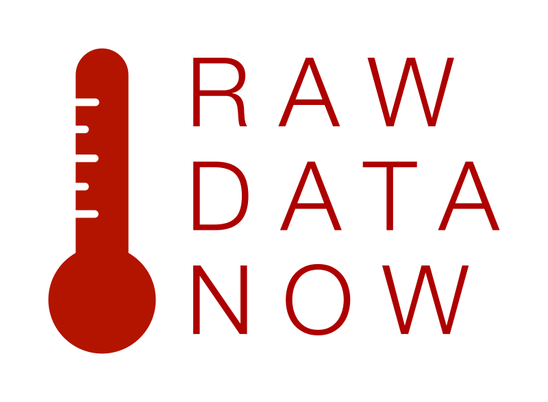 RAW DATA NOW Thermometer Left Side Logotype