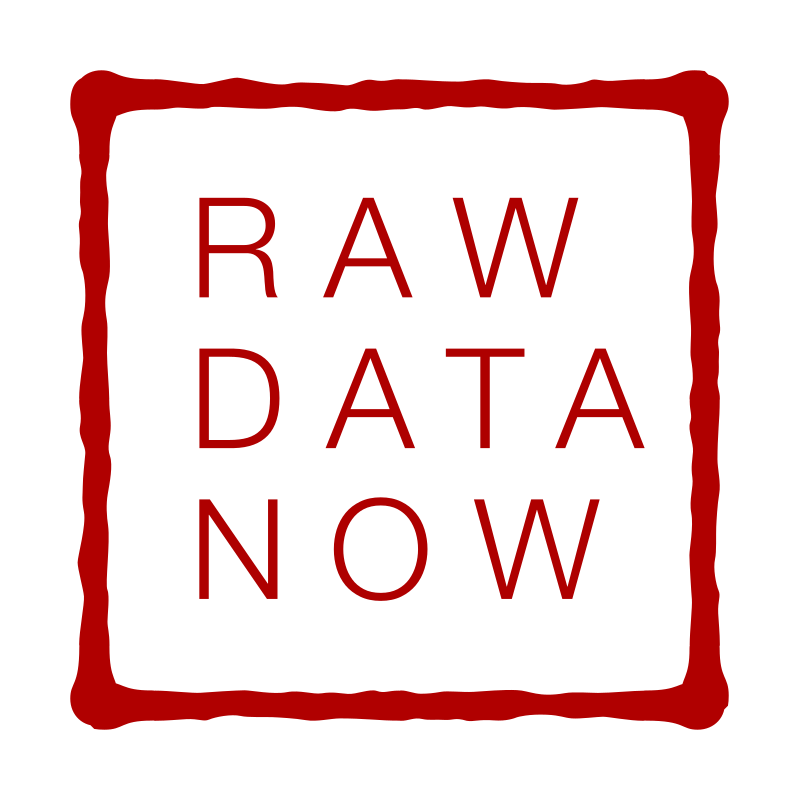 RAW DATA NOW Box Type Left Alignd Logotype