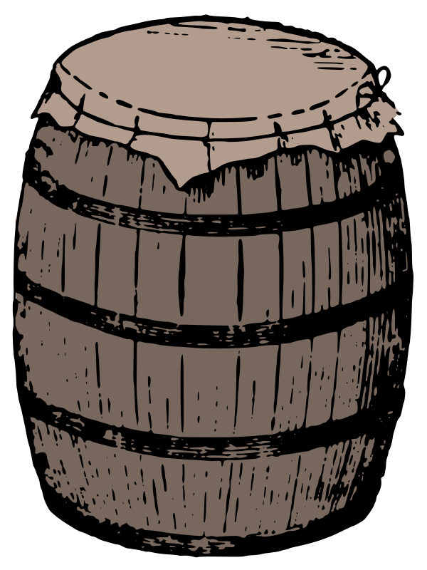 Old wooden barrel