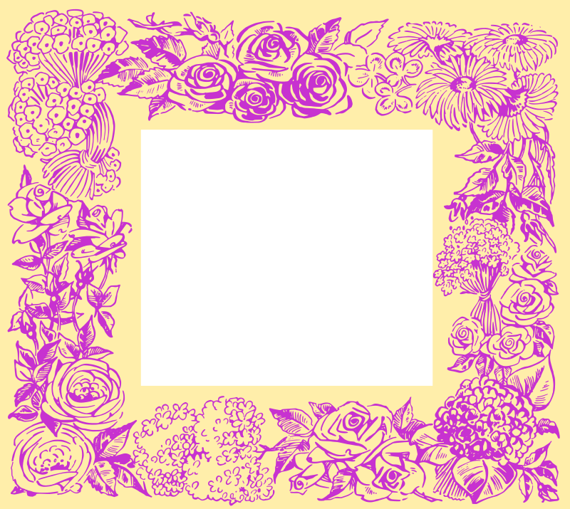 Various Flowers Frame - Colour Mix