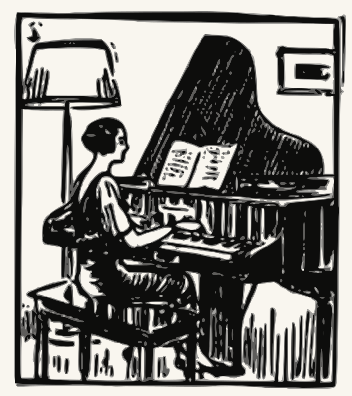 Lady Playing Piano