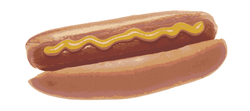 Simple Mustard Hotdog