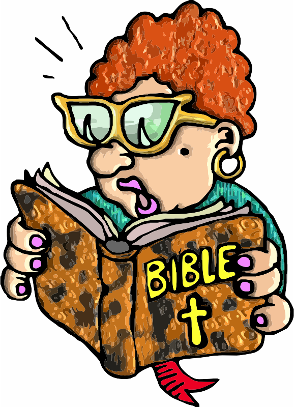 A Lady reading her Bible