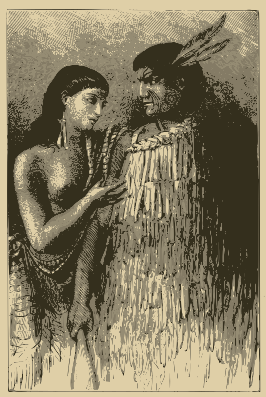 Maori Chief and Wife