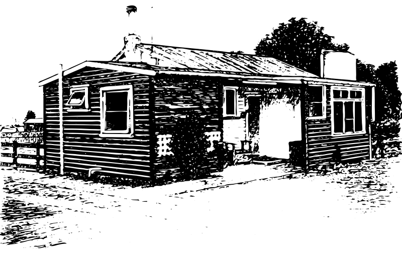 A Wooden house on a Marae in New Zealand
