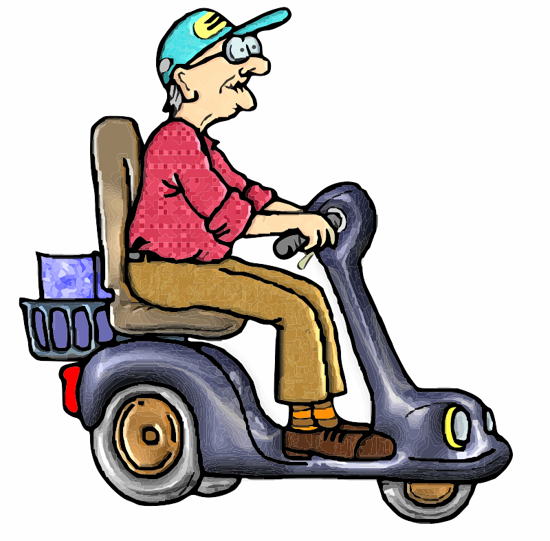 Old Man on a Scooter