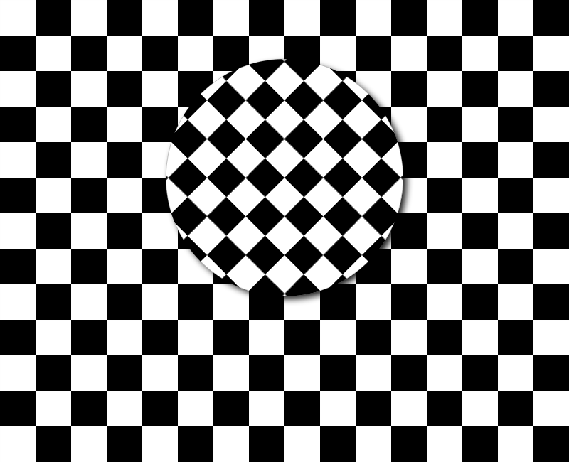 Rotating checkerboard pattern