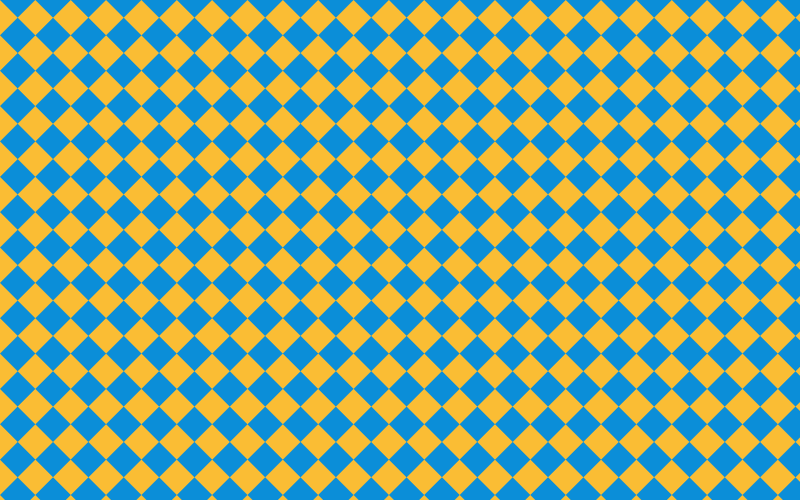 Yellow and blue tiles pattern simplified