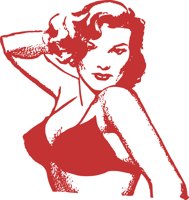 Red Pin Up Lady