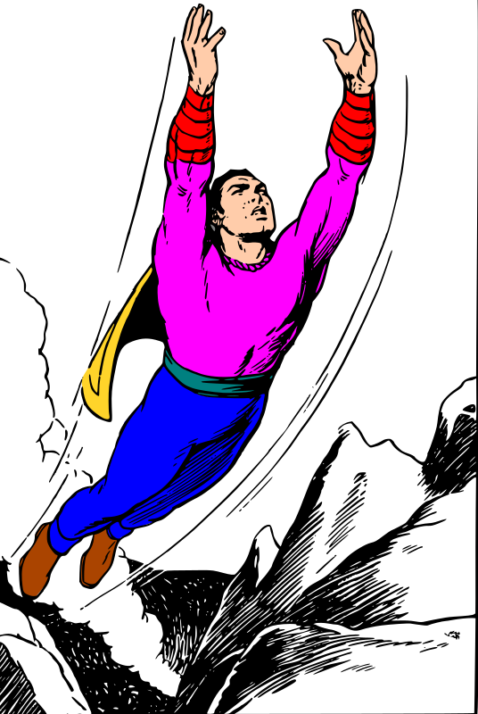 Generic flying superhero