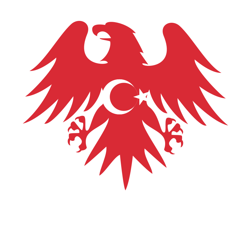 Turkish flag heraldic eagle