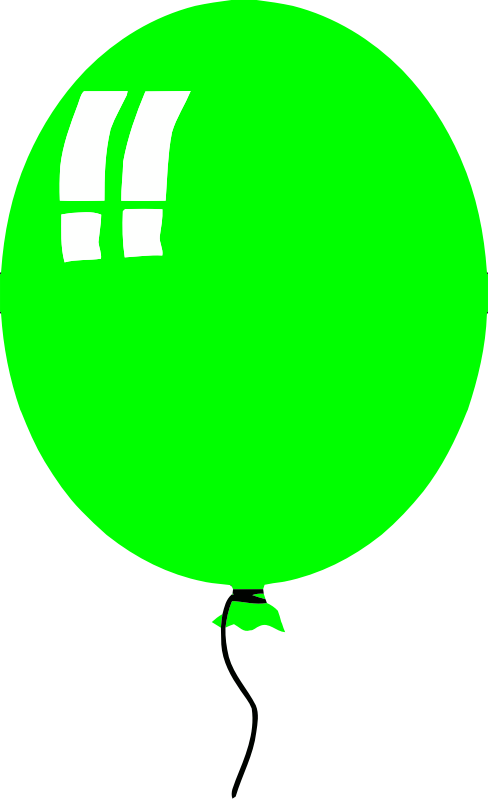 simple balloon - green