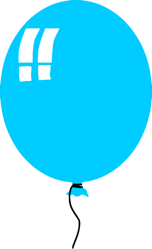 simple balloon - light blue