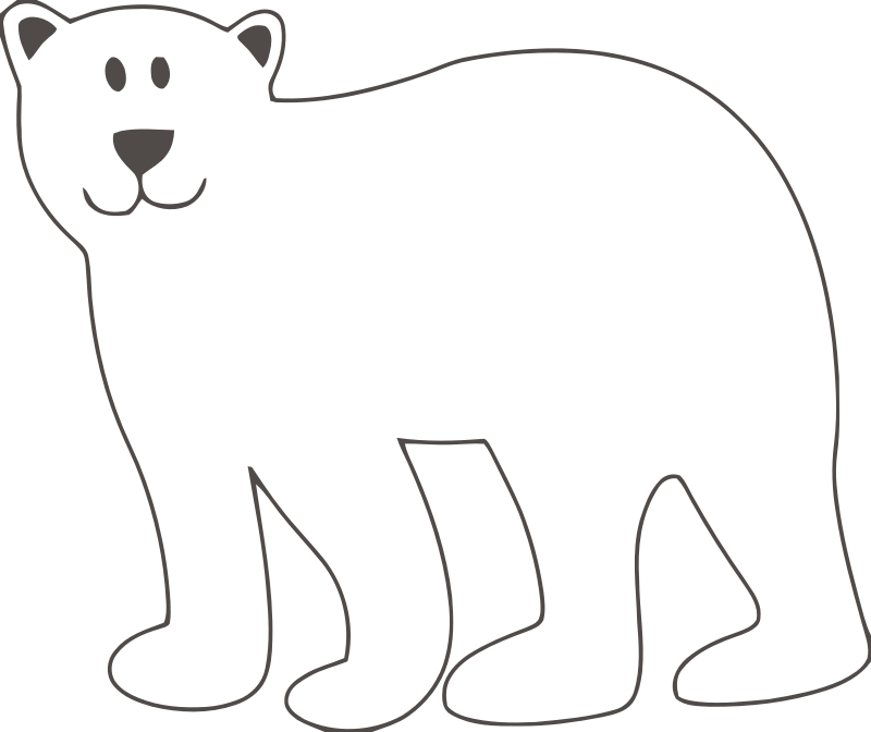 cute bear outline