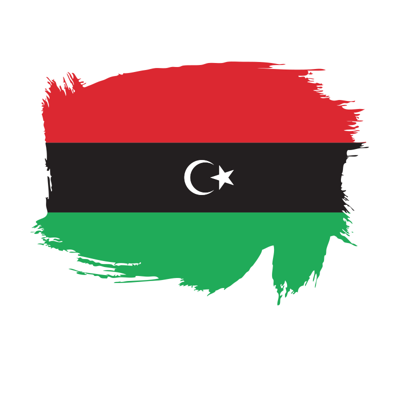 Libya flag brush