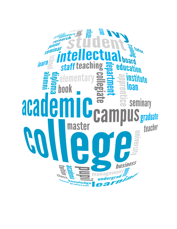 College academic campus word cloud
