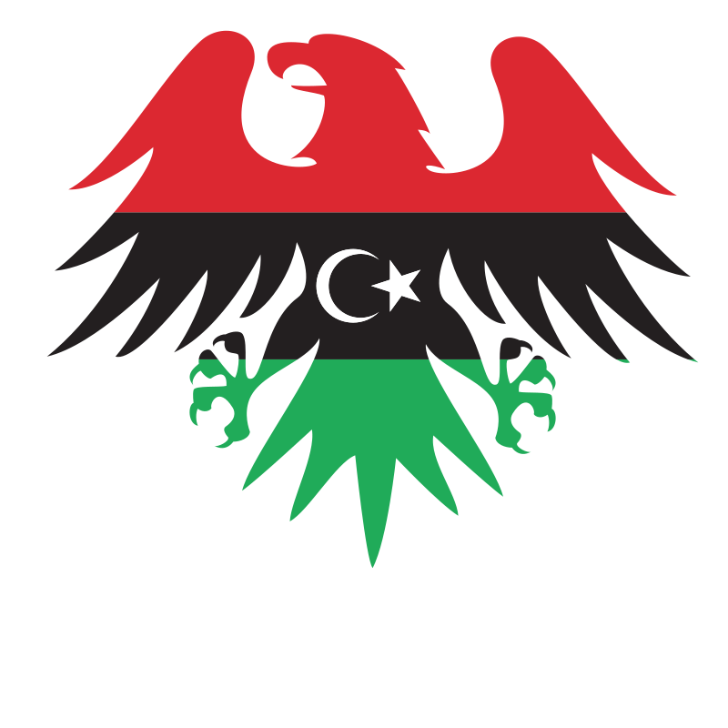 Libyan flag heraldic eagle