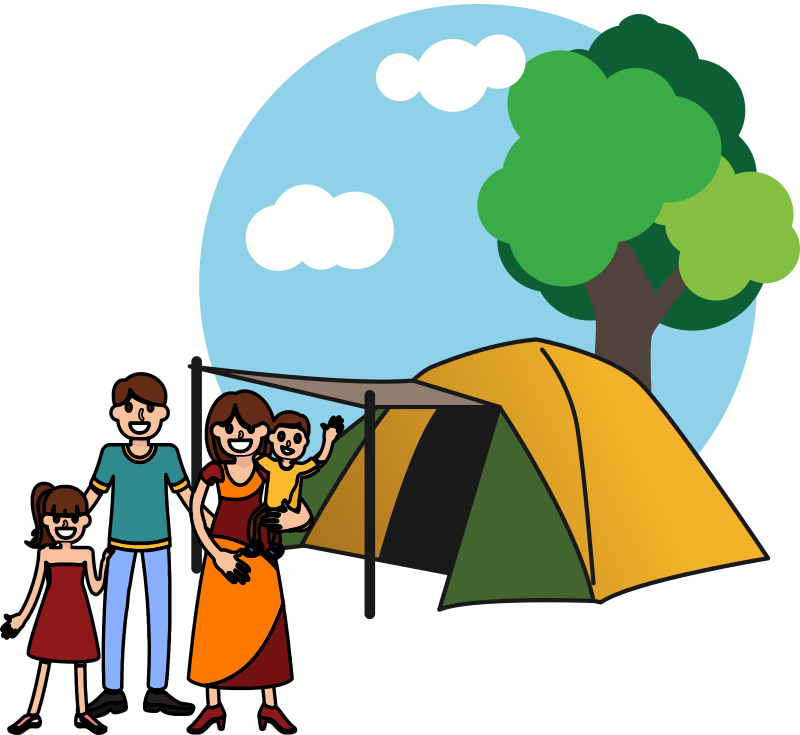 Family and Tent