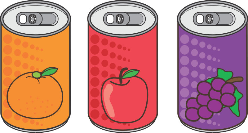 Canned fruit drinks no names