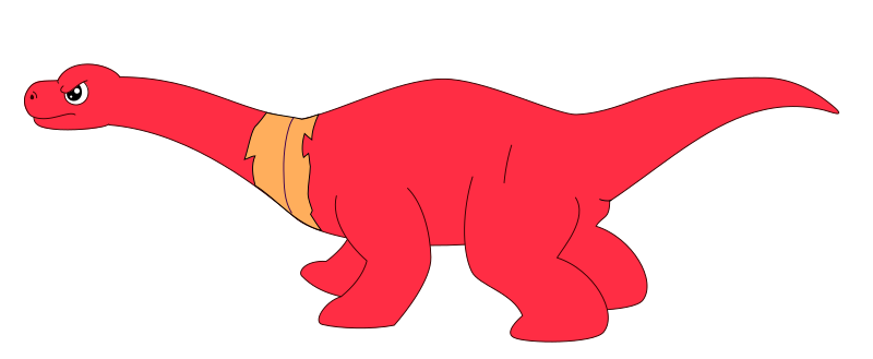 Red Cartoon Dino