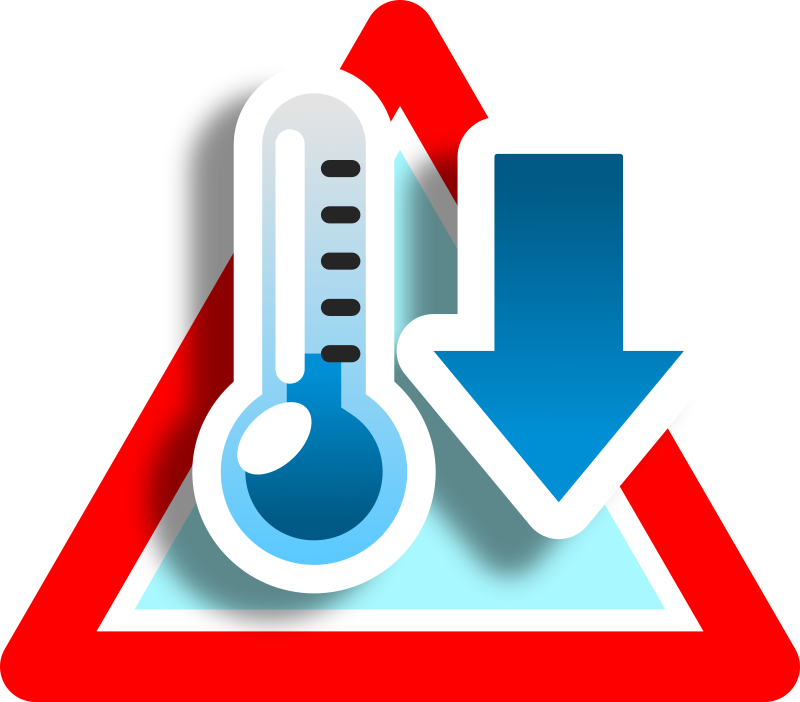 Warning low temperature icon