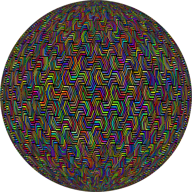 Hexagonal Chevron Pattern Polyprismatic Sphere