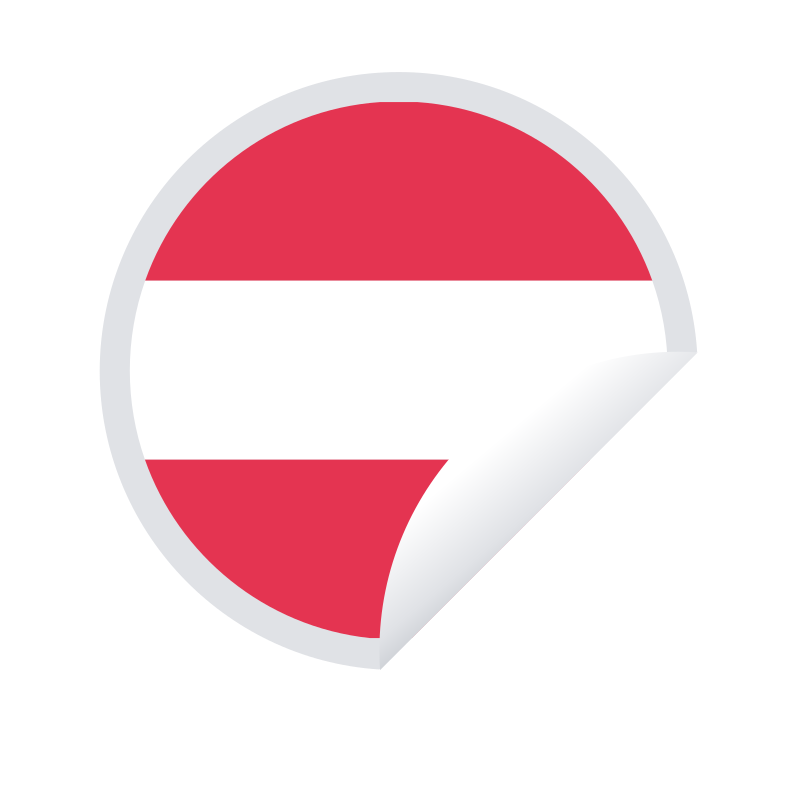 Peeling sticker Austrian flag