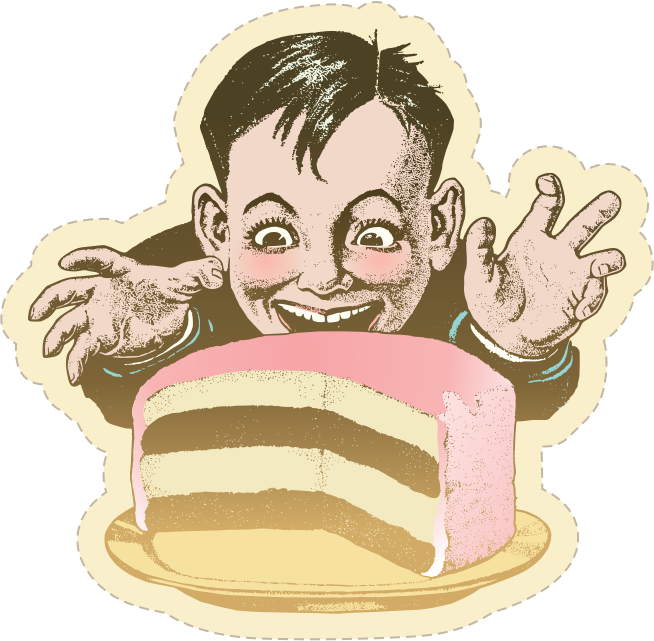Kid and Cake - The Sticker