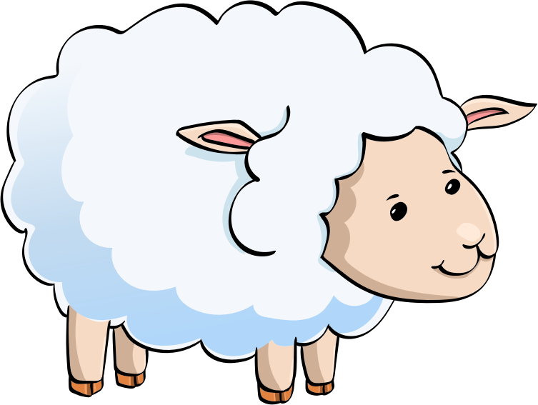 cartoon sheep - separate