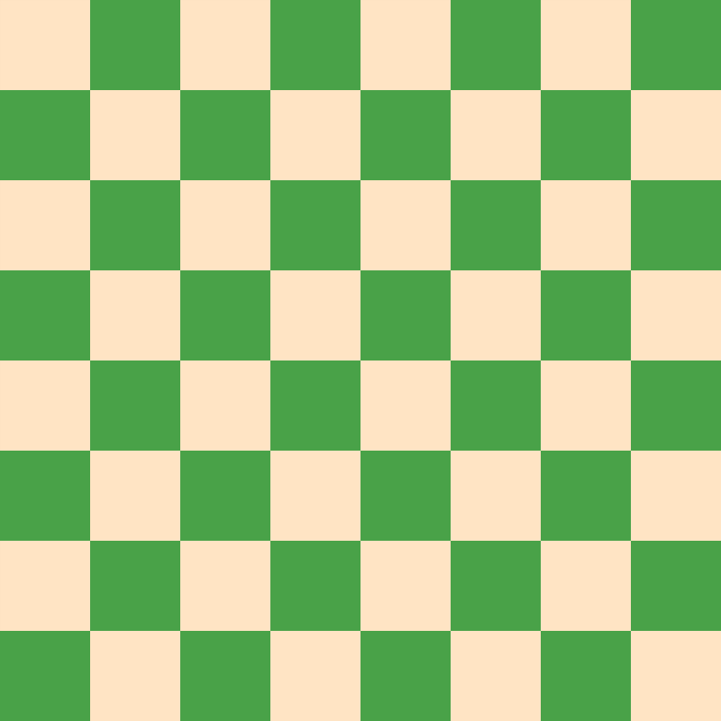Chessboard green and bisque