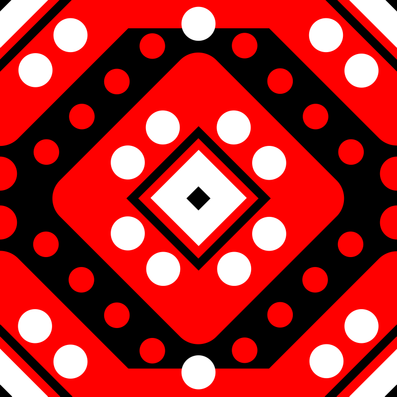 Red White Black Circles Squares MMXXI