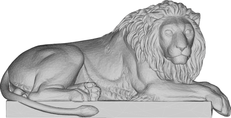 Recumbent Lion 3D