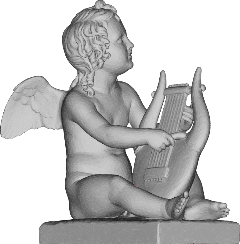 Cupid Playing Lyre 3D