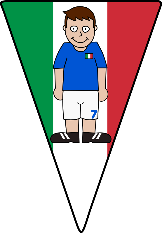 Pennant Soccerplayer Italy 2021