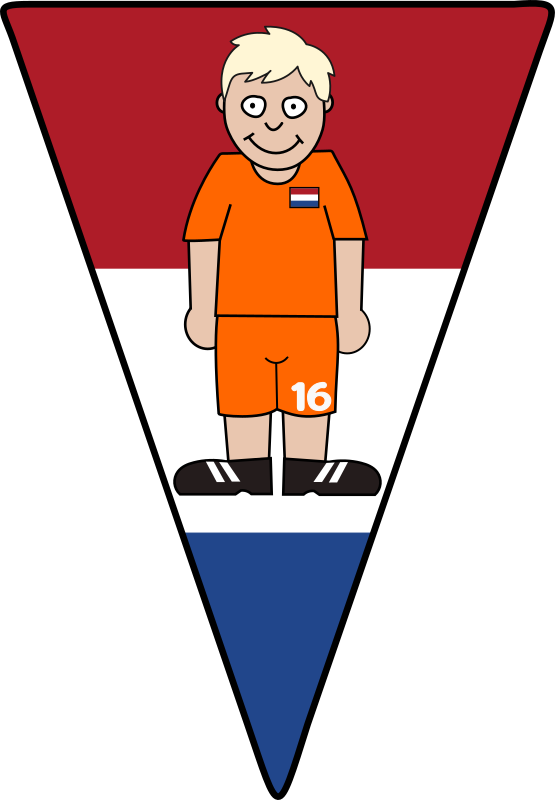 Pennant Soccerplayer Netherlands 2021