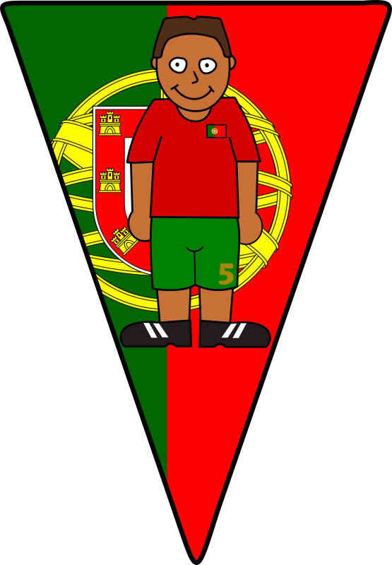 Pennant Soccerplayer Portugal 2021