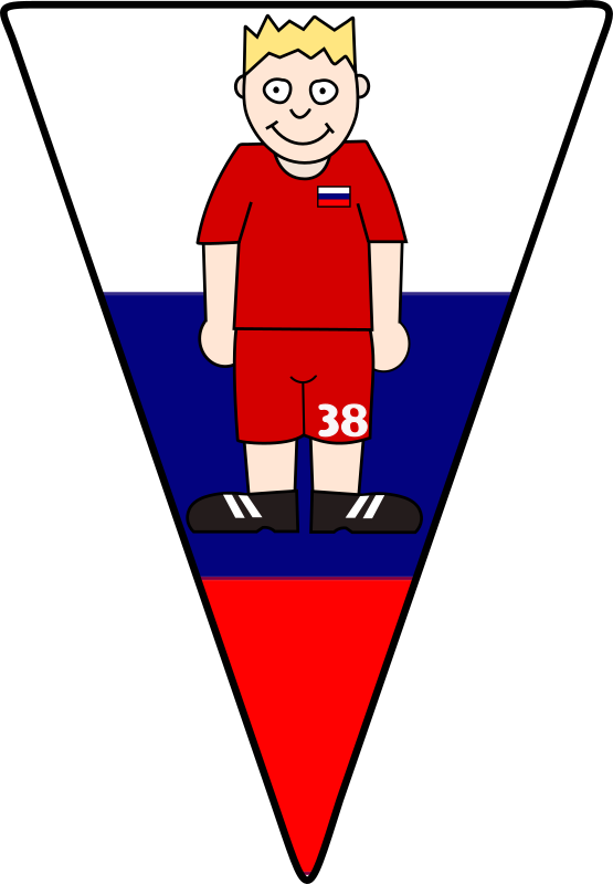 Pennant Soccerplayer Russia 2021